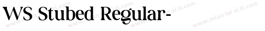 WS Stubed Regular字体转换